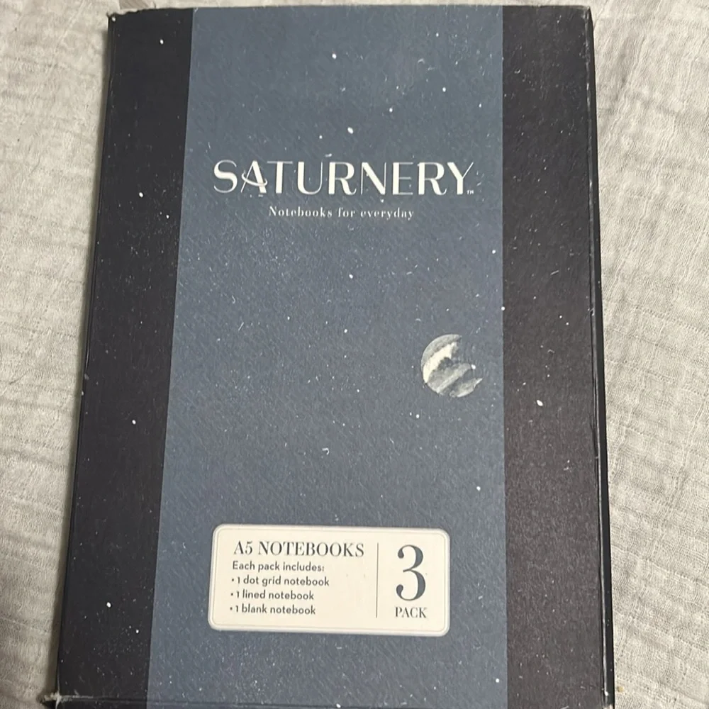 Saturnery A5 notebooks 3 pack